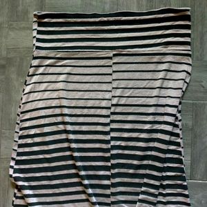 Striped Maxi Skirt Large